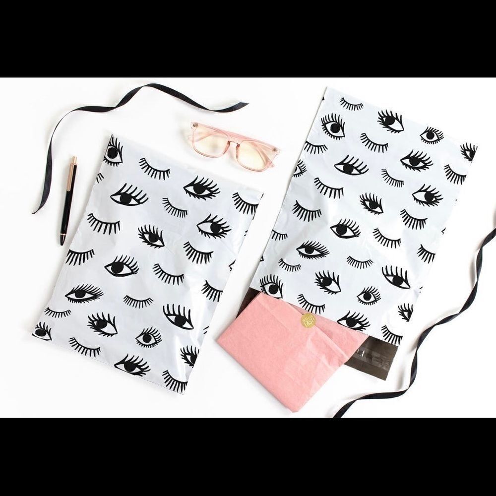 Poly Mailers MIX EYES ON YOU 10x13 14.5x19  35pcs 35sticker